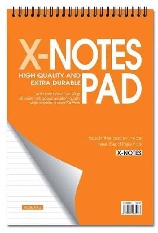 Next x-notes μπλοκ σπιράλ ριγέ 21x29εκ. 70φυλ.