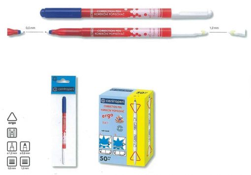 Centropen διορθωτικό στυλό διπλό 0.5mm - 1.2mm