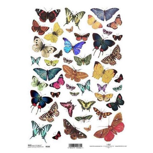 Ριζόχαρτο "butterflies 1" 21x29εκ.   (ITD-R230)