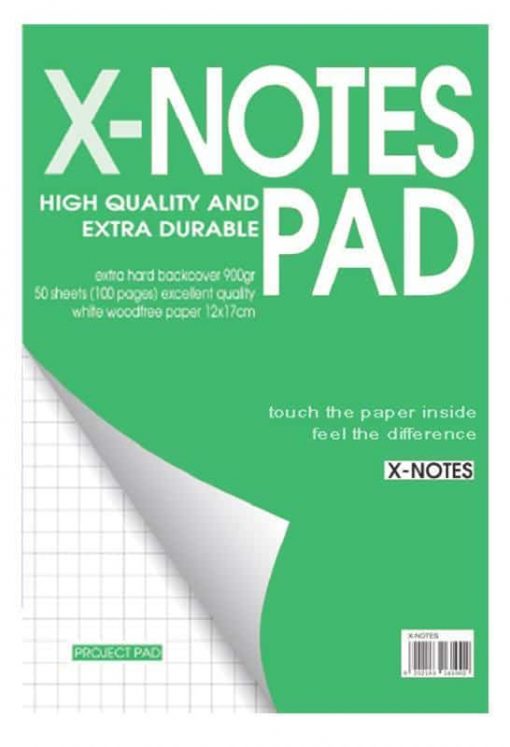 Next x-notes μπλοκ καρέ 21x29εκ. 50φυλ.