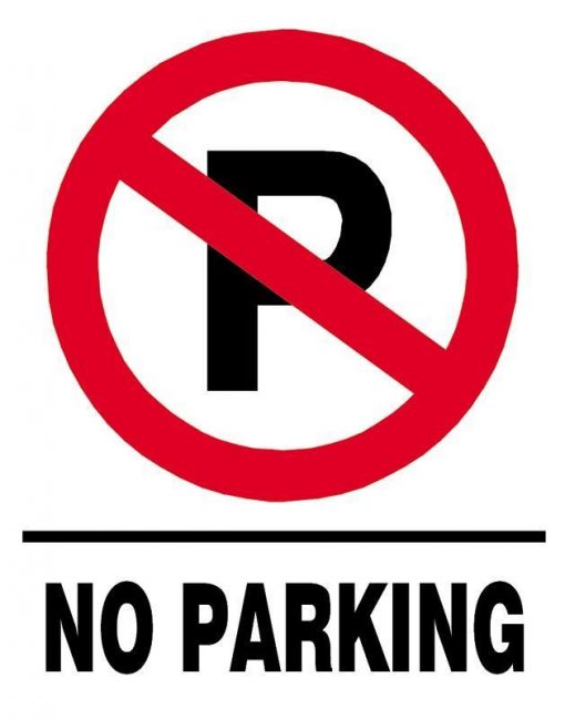 Next επιγραφή pp "No parking" 15x20εκ.