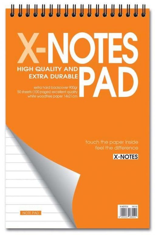 Next x-notes μπλοκ σπιράλ ριγέ 14x21εκ. 70φυλ.