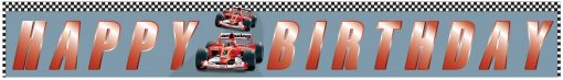 Banner πλαστικό "race car" 13x35εκ.