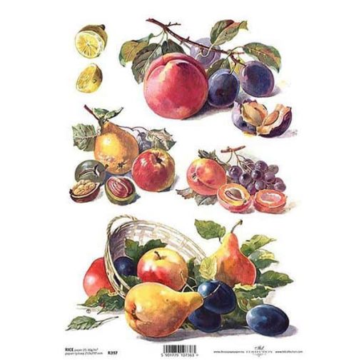 Ριζόχαρτο "fruits" 21x29εκ.   (ITD-R397)