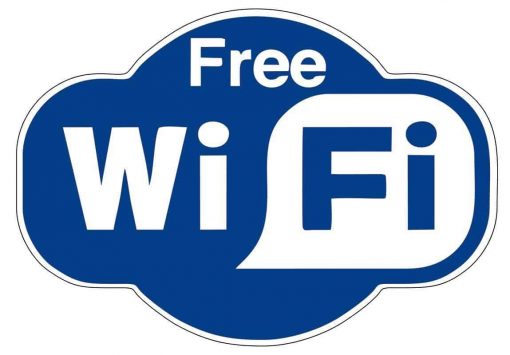 Next επιγραφή αυτοκόλλητο "Free wi-fi" 15x20εκ.