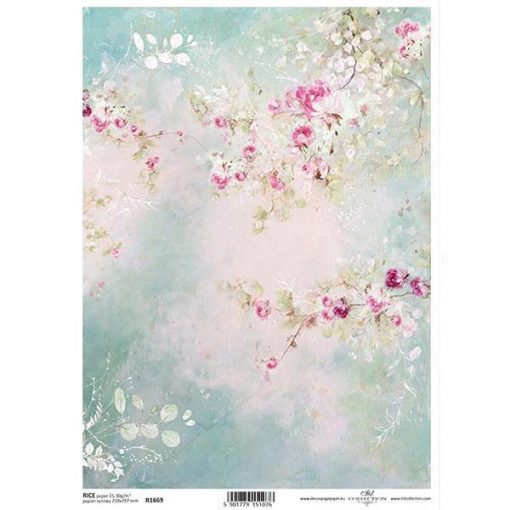 Ριζόχαρτο "spring shabby chic" 21x29.7εκ.   (ITD-R1669)