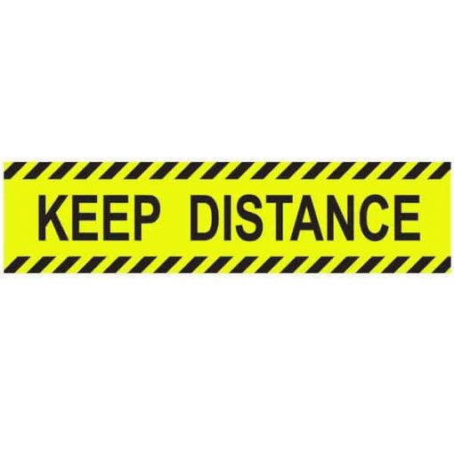 Αυτοκόλλητη επιγραφή "KEEP DISTANCE", 32x8εκ.