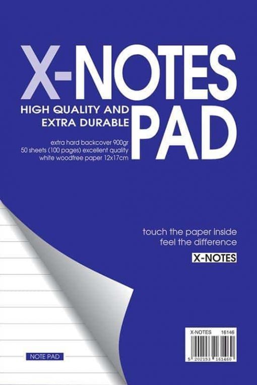 Next x-notes μπλοκ ριγέ 12x17εκ. 50φυλ.