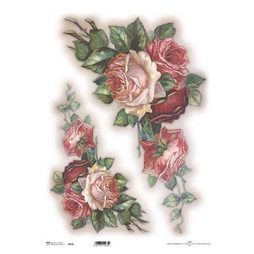 Ριζόχαρτο "roses 2" 42x29.7εκ.   (ITD-R014L)