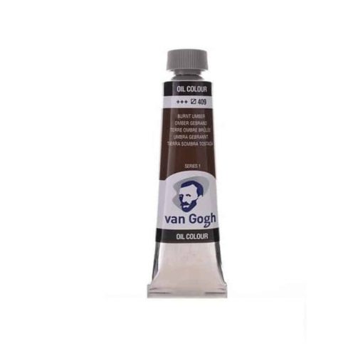 Talens van gogh χρώμα λαδιού 409 burnt umber 20ml