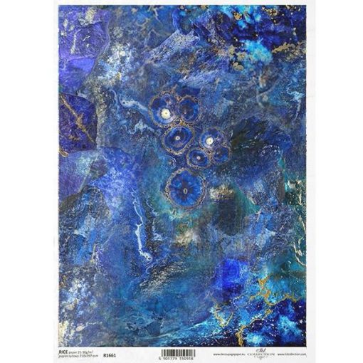 Ριζόχαρτο "precious stones navy blue" 21x29.7εκ.   (ITD-R1661)