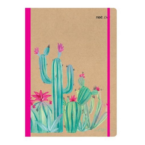 Next trends cactus τετράδιο flexi λάστιχο 21x29εκ. 2θεμ. 80φ.