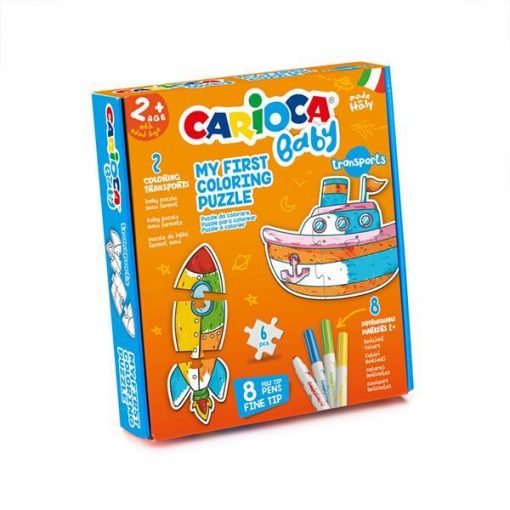 Carioca Baby Coloring Puzzle με Οχήματα