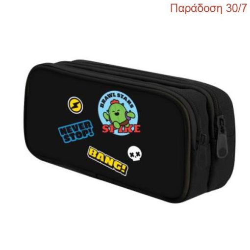 Bagtrotter κασετίνα "Brawl Star Black" με 2 θήκες  23x7x10εκ.